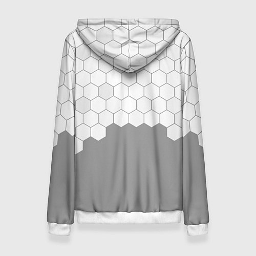 Женская толстовка Manchester United sport на светлом фоне посередине / 3D-Белый – фото 2