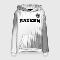 Толстовка-худи женская Bayern sport на светлом фоне посередине, цвет: 3D-белый