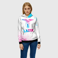 Толстовка-худи женская Lazio neon gradient style, цвет: 3D-черный — фото 2