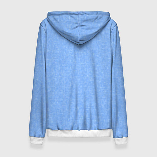 Женская толстовка Текстурированный небесный голубой однотонный / 3D-Белый – фото 2
