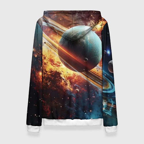 Женская толстовка Большая планета / 3D-Белый – фото 2
