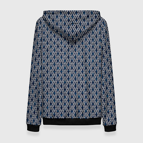 Женская толстовка Королевский узор тёмно-синий / 3D-Черный – фото 2