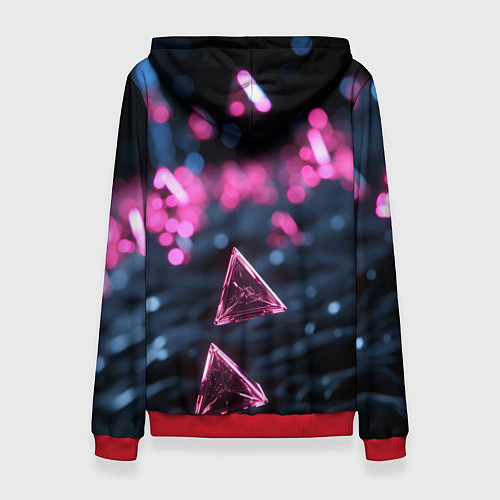 Женская толстовка Абстрактный космос фантастика / 3D-Красный – фото 2