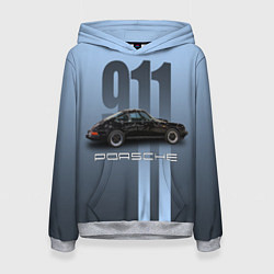 Толстовка-худи женская Винтажный автомобиль Porsche, цвет: 3D-меланж