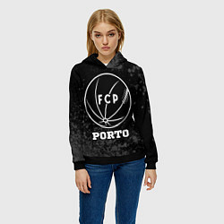 Толстовка-худи женская Porto sport на темном фоне, цвет: 3D-черный — фото 2