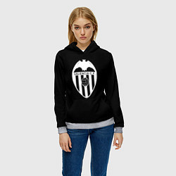 Толстовка-худи женская Valencia club sport fc, цвет: 3D-меланж — фото 2