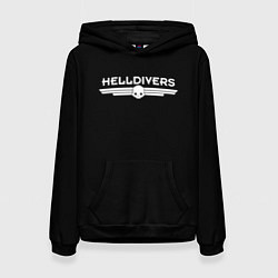 Толстовка-худи женская Helldivers Logo, цвет: 3D-черный
