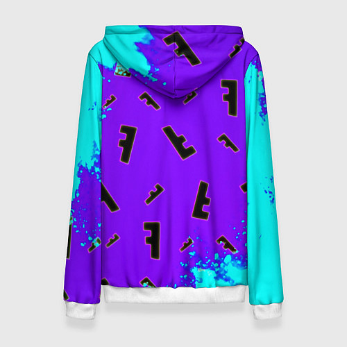 Женская толстовка Fortnite neon steel colors epic / 3D-Белый – фото 2