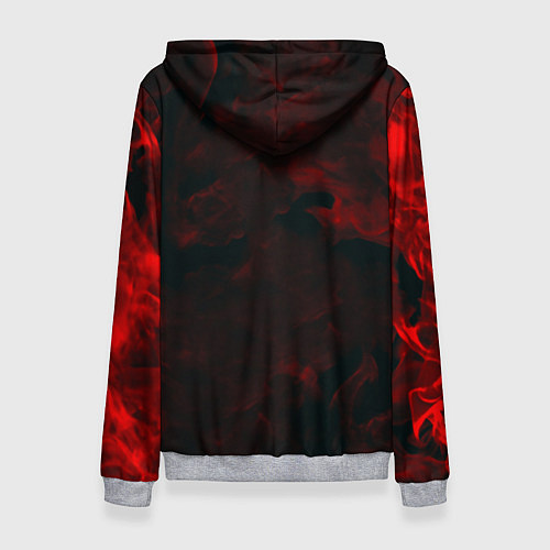 Женская толстовка Реал мадрид огонь красный / 3D-Меланж – фото 2