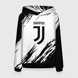 Толстовка-худи женская Juventus краски, цвет: 3D-черный