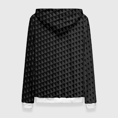 Женская толстовка Паттерн из черных треугольников / 3D-Белый – фото 2