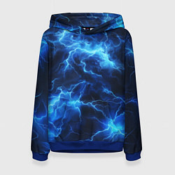 Толстовка-худи женская Элементаль энергии текстура, цвет: 3D-синий