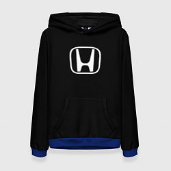 Толстовка-худи женская Honda white logo, цвет: 3D-синий