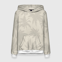 Женская толстовка Бежевые пальмы паттерн
