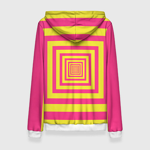 Женская толстовка Желтые квадраты трансформация / 3D-Белый – фото 2