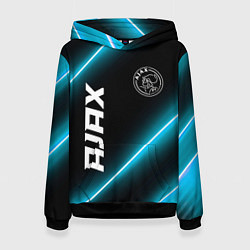 Толстовка-худи женская Ajax неоновые лампы, цвет: 3D-черный