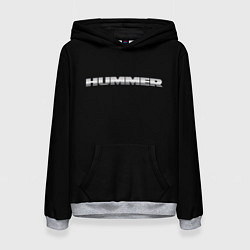 Толстовка-худи женская Hummer logo, цвет: 3D-меланж