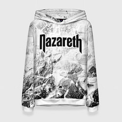 Толстовка-худи женская Nazareth white graphite, цвет: 3D-белый