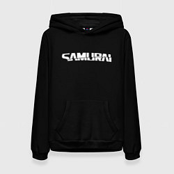 Толстовка-худи женская Samurai logo white, цвет: 3D-черный