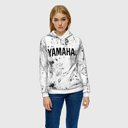 Толстовка-худи женская Yamaha dirty ice, цвет: 3D-белый — фото 2