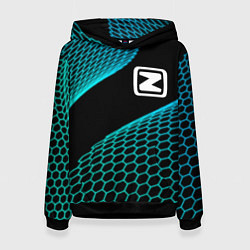 Толстовка-худи женская Zotye electro hexagon, цвет: 3D-черный
