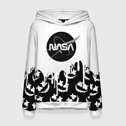 Толстовка-худи женская Marshmello x Nasa, цвет: 3D-белый