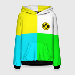 Толстовка-худи женская Borussia color cport, цвет: 3D-черный