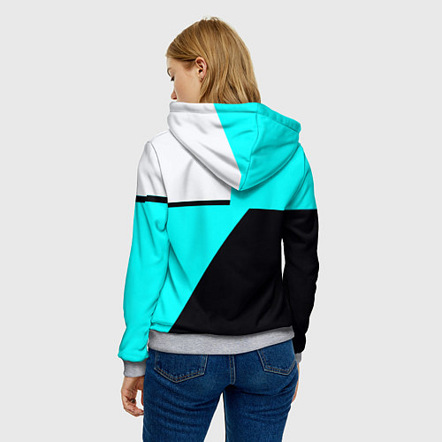 Женская толстовка Juventus x Liverpool geometry / 3D-Меланж – фото 4