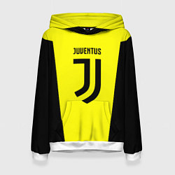 Толстовка-худи женская Juventus sport geometry yellow, цвет: 3D-белый