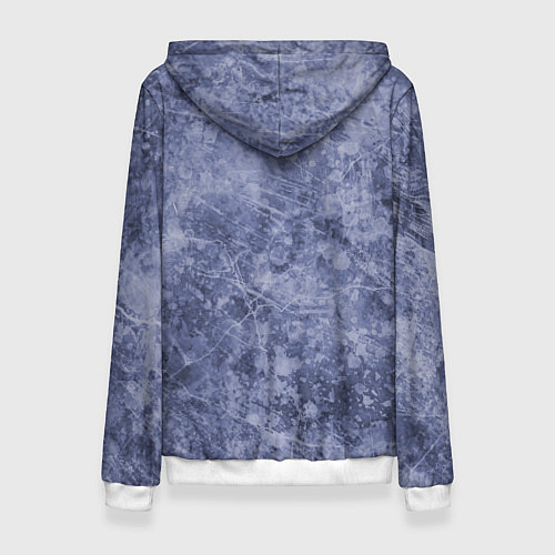 Женская толстовка Абстракция - синий лёд / 3D-Белый – фото 2