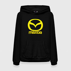 Толстовка-худи женская Mazda yellow, цвет: 3D-черный