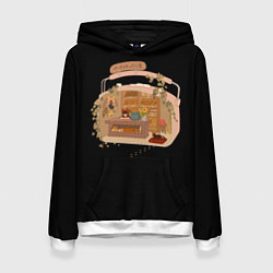 Толстовка-худи женская Ведьмина служба доставки: Studio Ghibli, цвет: 3D-белый