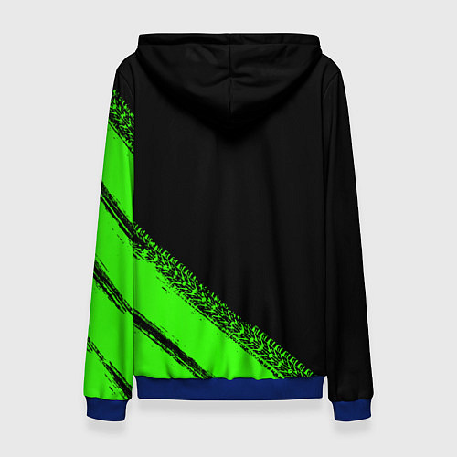 Женская толстовка Kawasaki - logo / 3D-Синий – фото 2