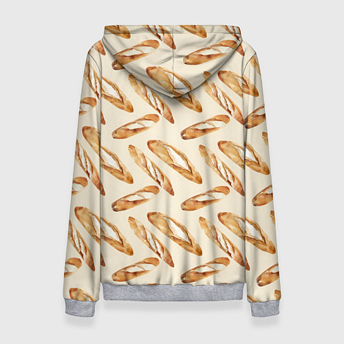 Женская толстовка The baguette pattern / 3D-Меланж – фото 2