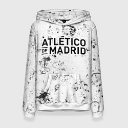 Толстовка-худи женская Atletico Madrid dirty ice, цвет: 3D-белый