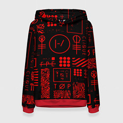 Женская толстовка Twenty one pilots pattern rock