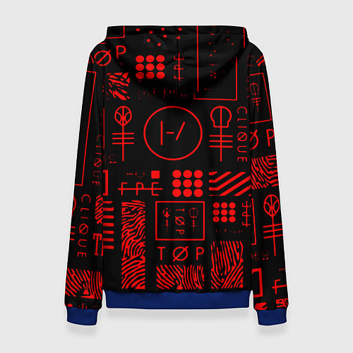 Женская толстовка Twenty one pilots pattern rock / 3D-Синий – фото 2