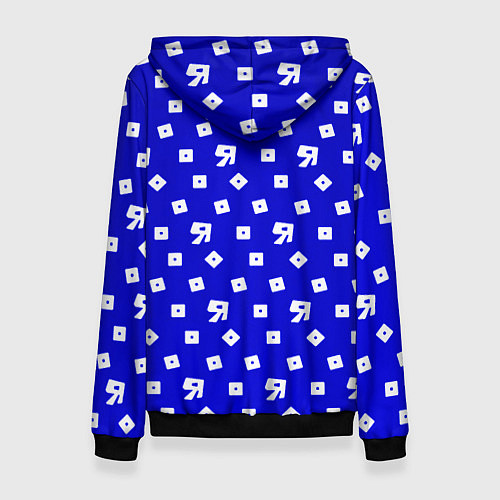 Женская толстовка Roblox blue pattern / 3D-Черный – фото 2