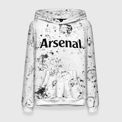 Толстовка-худи женская Arsenal dirty ice, цвет: 3D-белый