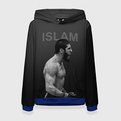Толстовка-худи женская Ислам Махачев - ММА, цвет: 3D-синий