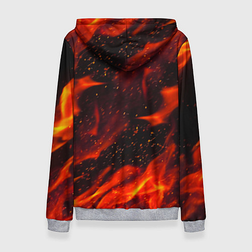 Женская толстовка God of war fire steel / 3D-Меланж – фото 2