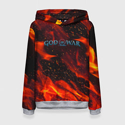 Толстовка-худи женская God of war fire steel, цвет: 3D-меланж