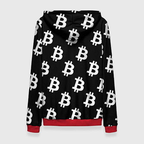 Женская толстовка Биткоин блокчейн / 3D-Красный – фото 2