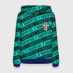 Женская толстовка Juventus pattern logo steel