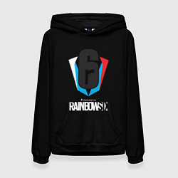 Толстовка-худи женская Rainbow six шутер, цвет: 3D-черный