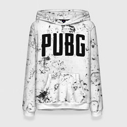Толстовка-худи женская PUBG dirty ice, цвет: 3D-белый