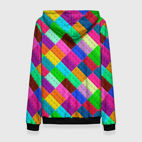 Женская толстовка Блоки цветового конструктора / 3D-Черный – фото 2