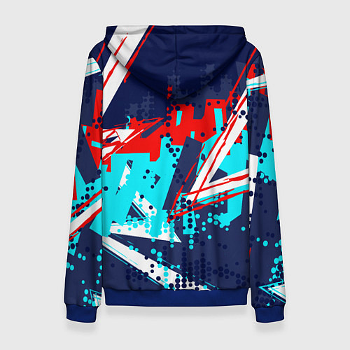 Женская толстовка Яркий абстрактный узор для спорта / 3D-Синий – фото 2