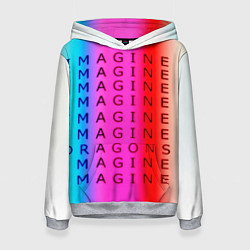 Толстовка-худи женская Imagine Dragons neon rock, цвет: 3D-меланж