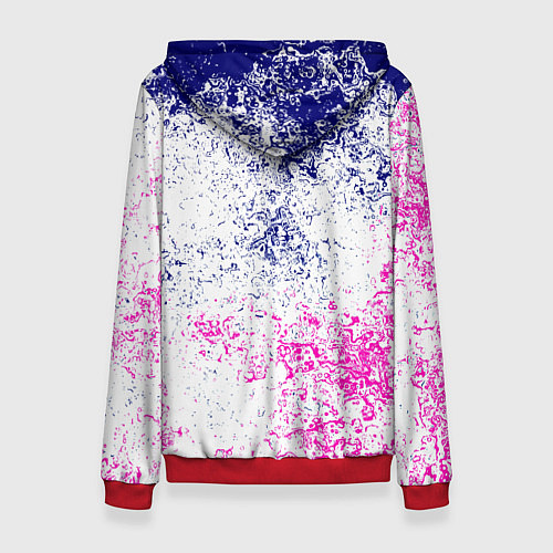 Женская толстовка Portal брызги красок текстура / 3D-Красный – фото 2
